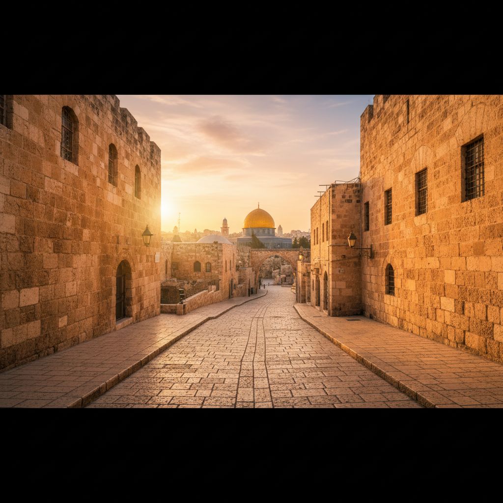 Jerusalem Old City at dawn