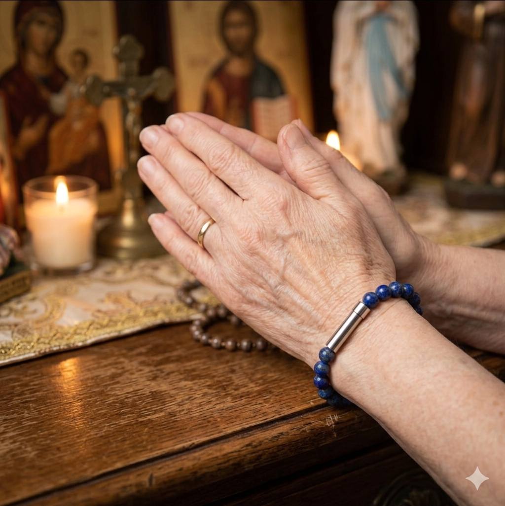 Praying with the River of Wealth bracelet